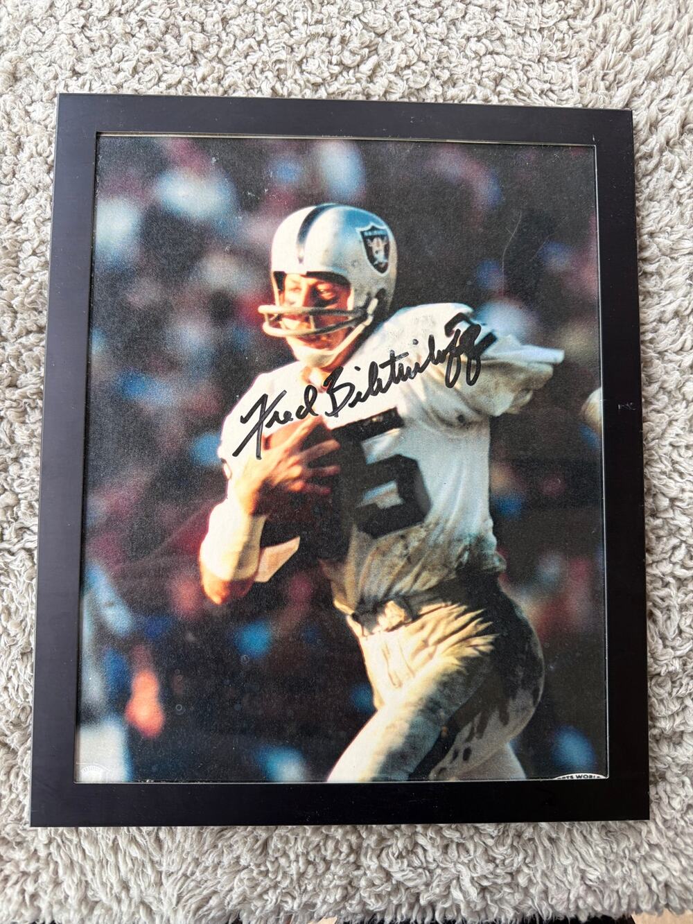 Fred Biletnikoff Signed Photo Football Oakland Raiders Print Super Bowl XI MVP